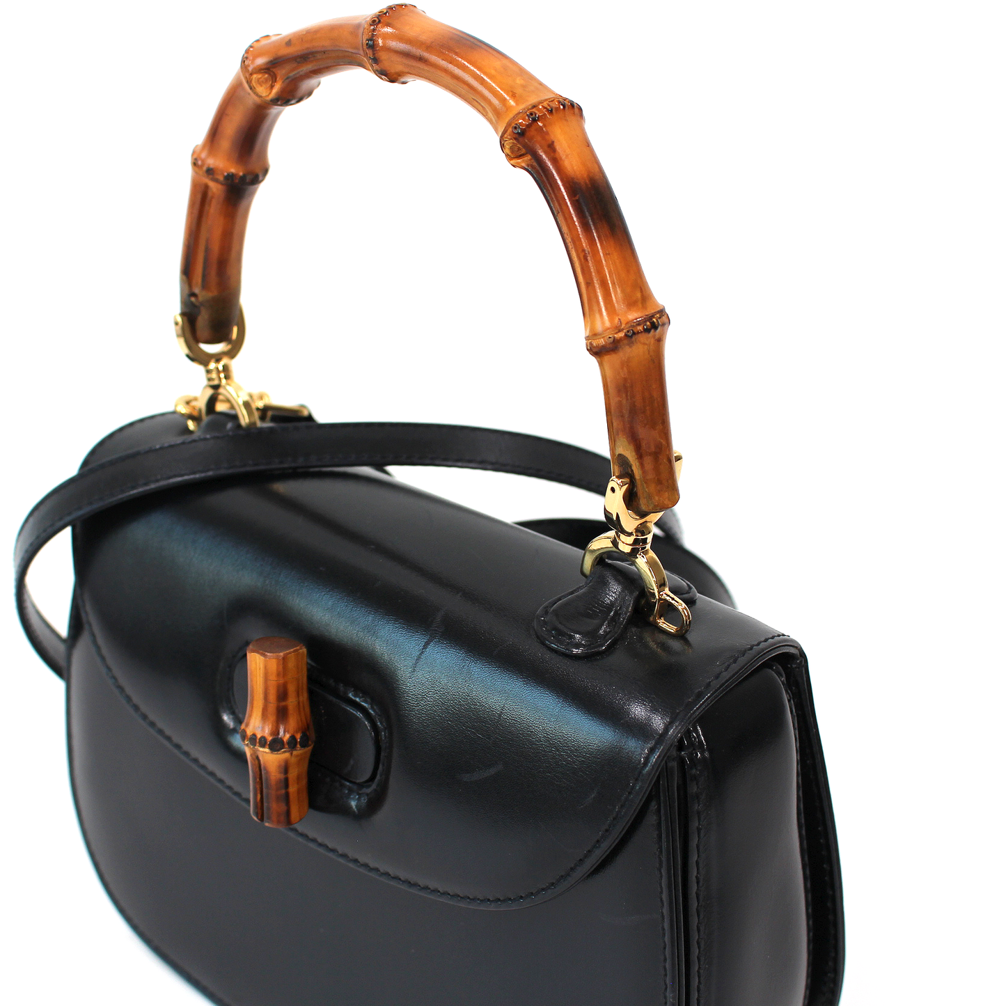Gucci 1947 Bamboo Leather Handbag