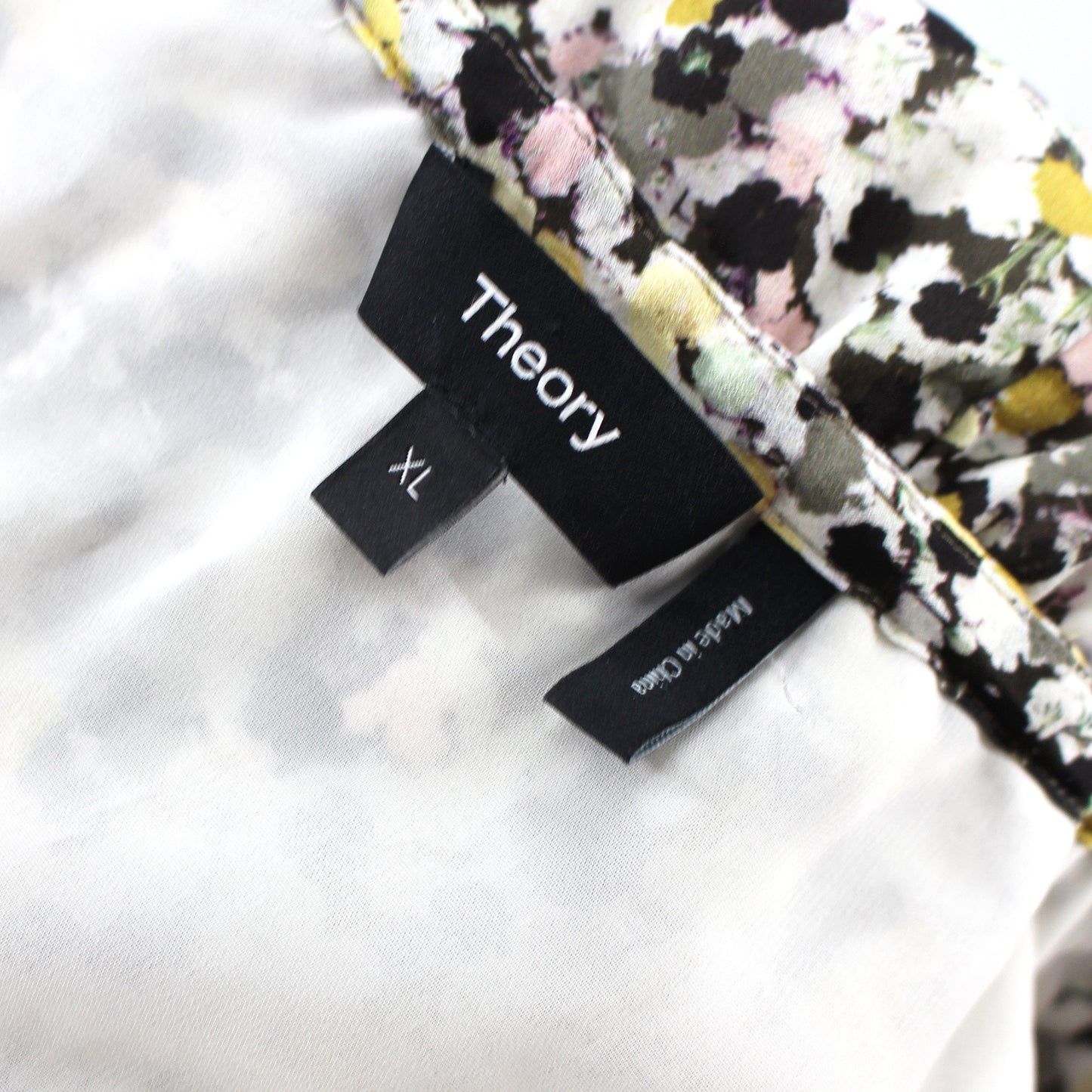 Theory Silk Crepe Floral Dress