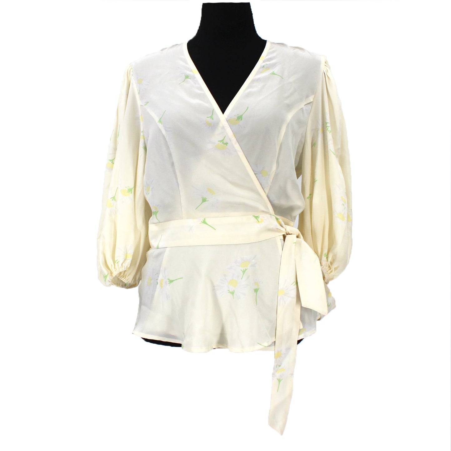 Ganni Nolana Silk Wrap Top