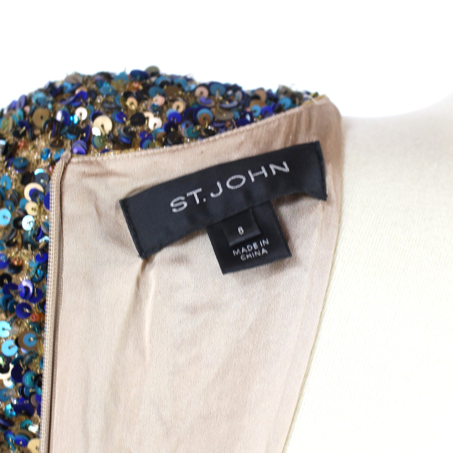 St. John Sequin Embellished Gown