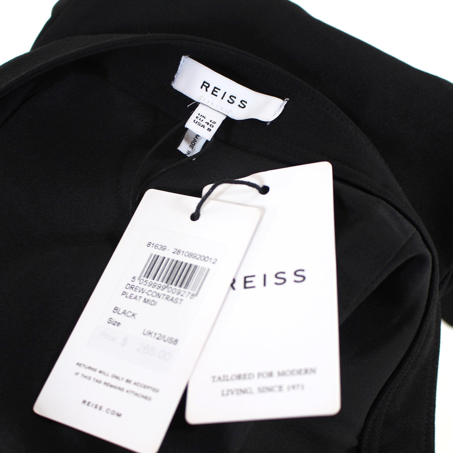 Reiss Drew Contrast Pleat Skirt