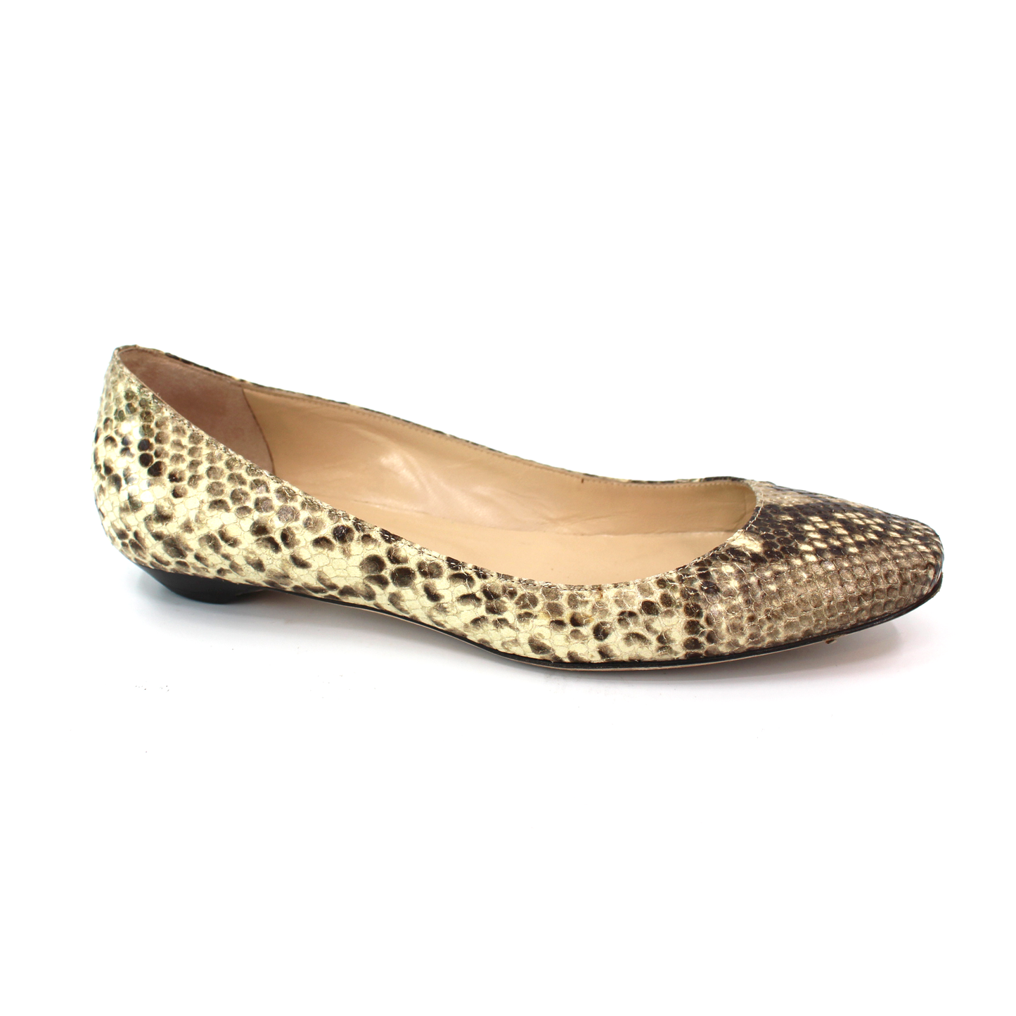 Jimmy Choo Snakeskin Embossed Flats