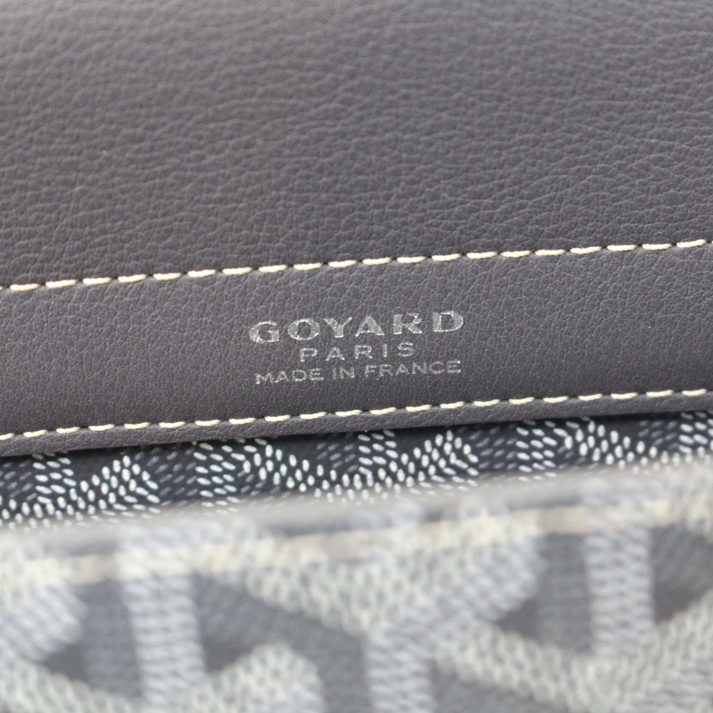 Goyard Rouette Soft PM Grey White Gayardine Coated Canvas Leather