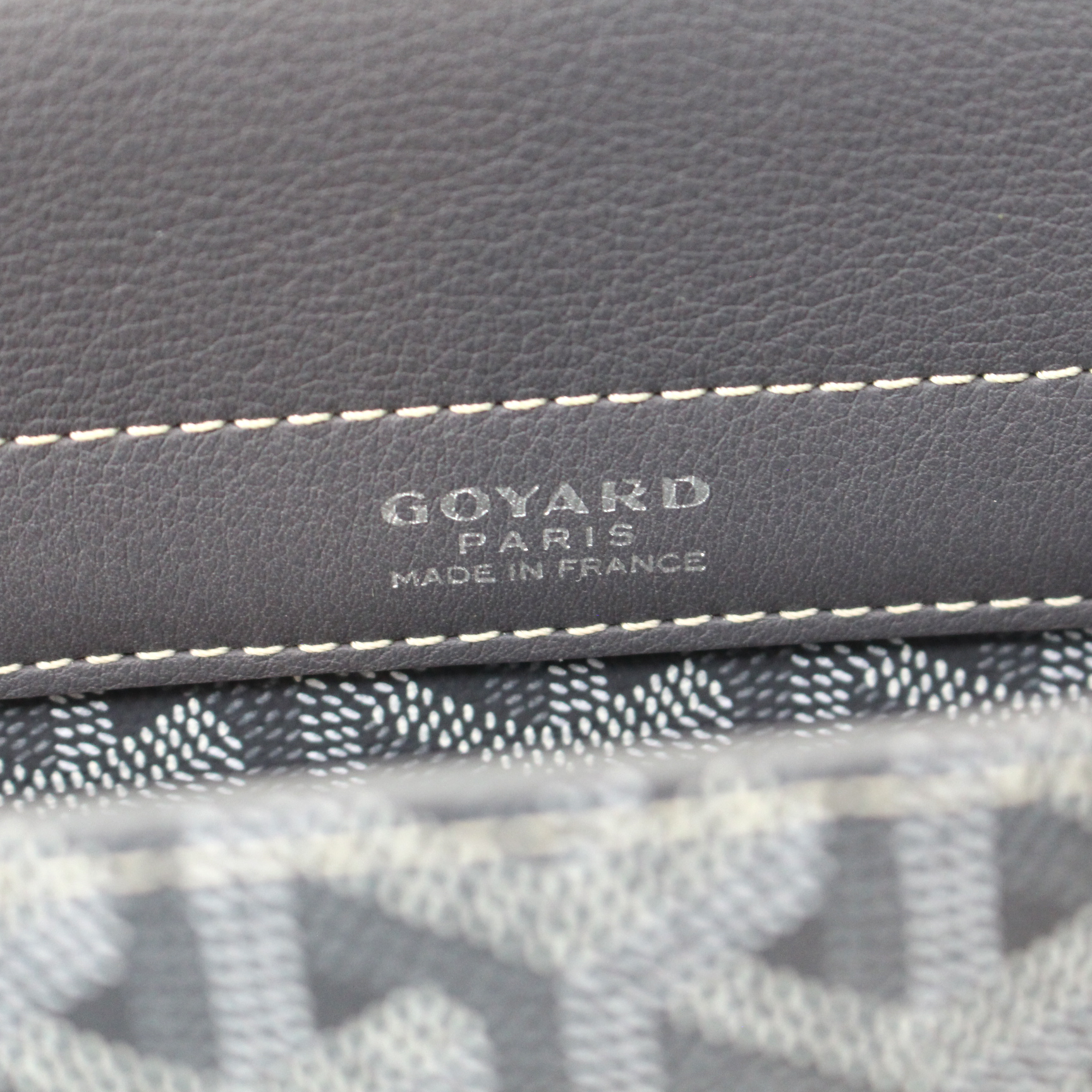 Goyard Rouette Soft PM Grey White Gayardine Coated Canvas Leather Tote Logo  Bag
