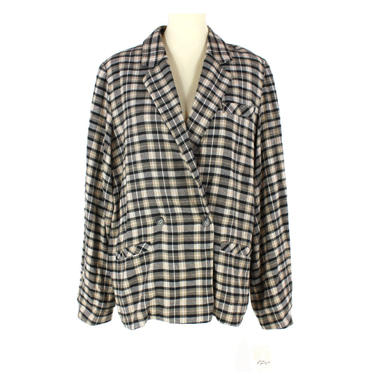 Free People Luminary Plaid Blazer