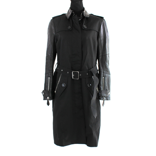 Burberry Leather Earsdale Trench Coat