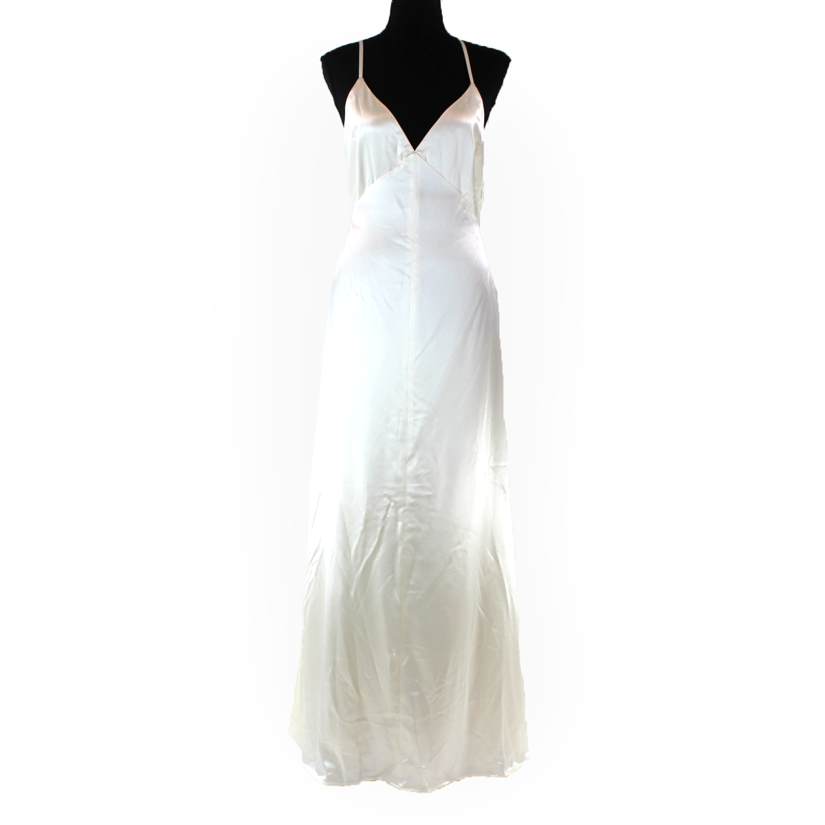 reformation white maxi dress Sky Ivory Silk Slip Sleeveless Satin – The Closet New York The Belgium Has A Most Popular Bustles & Silhouette_Fit-and-Flare Size:EU 41.5/US 9.5-10