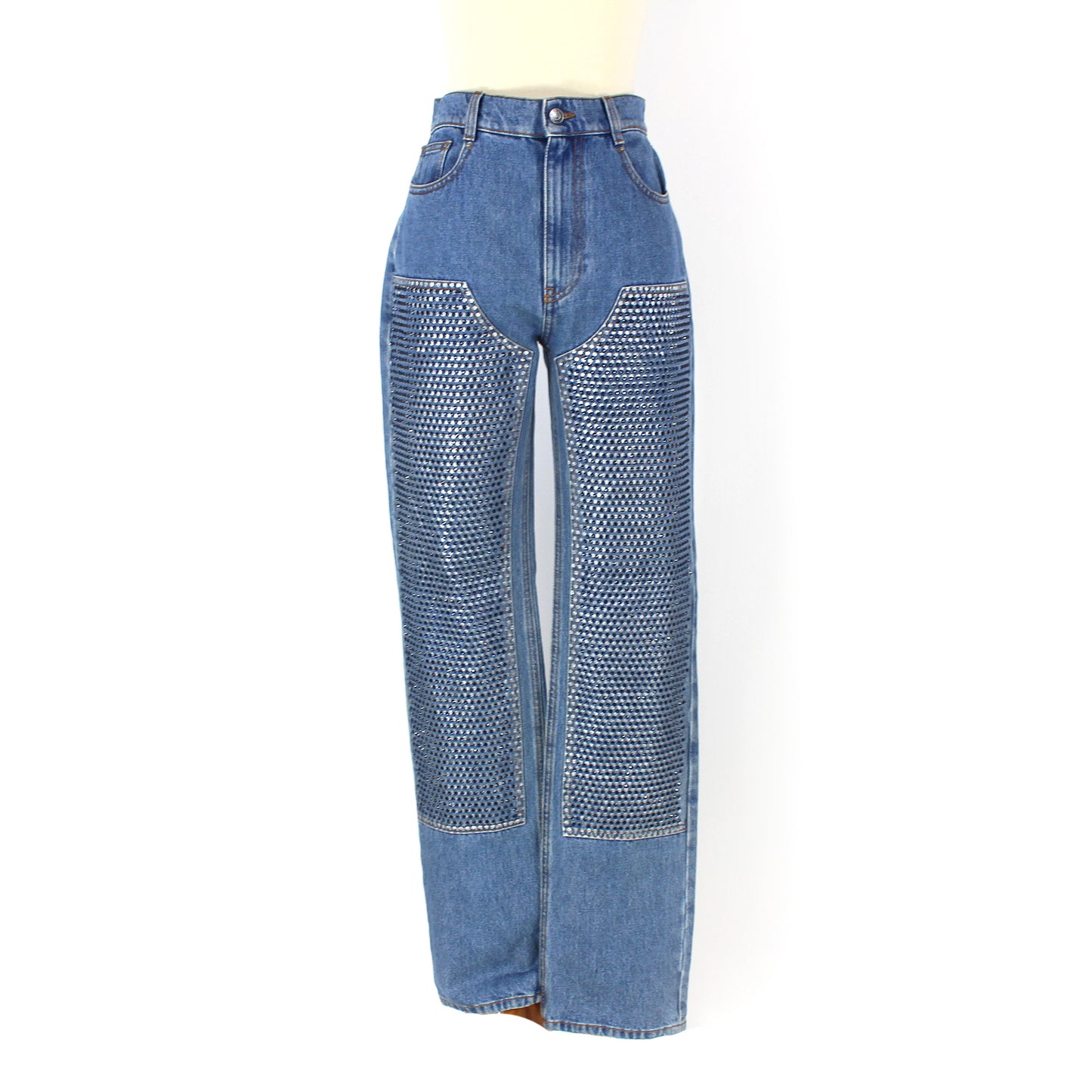 Area Crystal Straight Leg Jeans