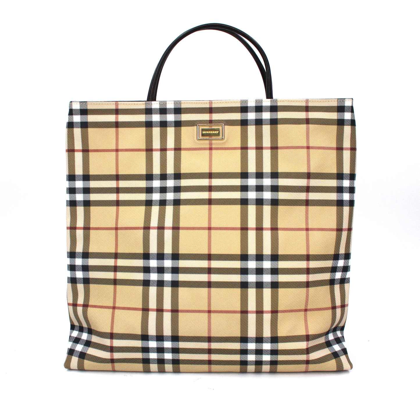 Burberry Haymarket Tote Handbag