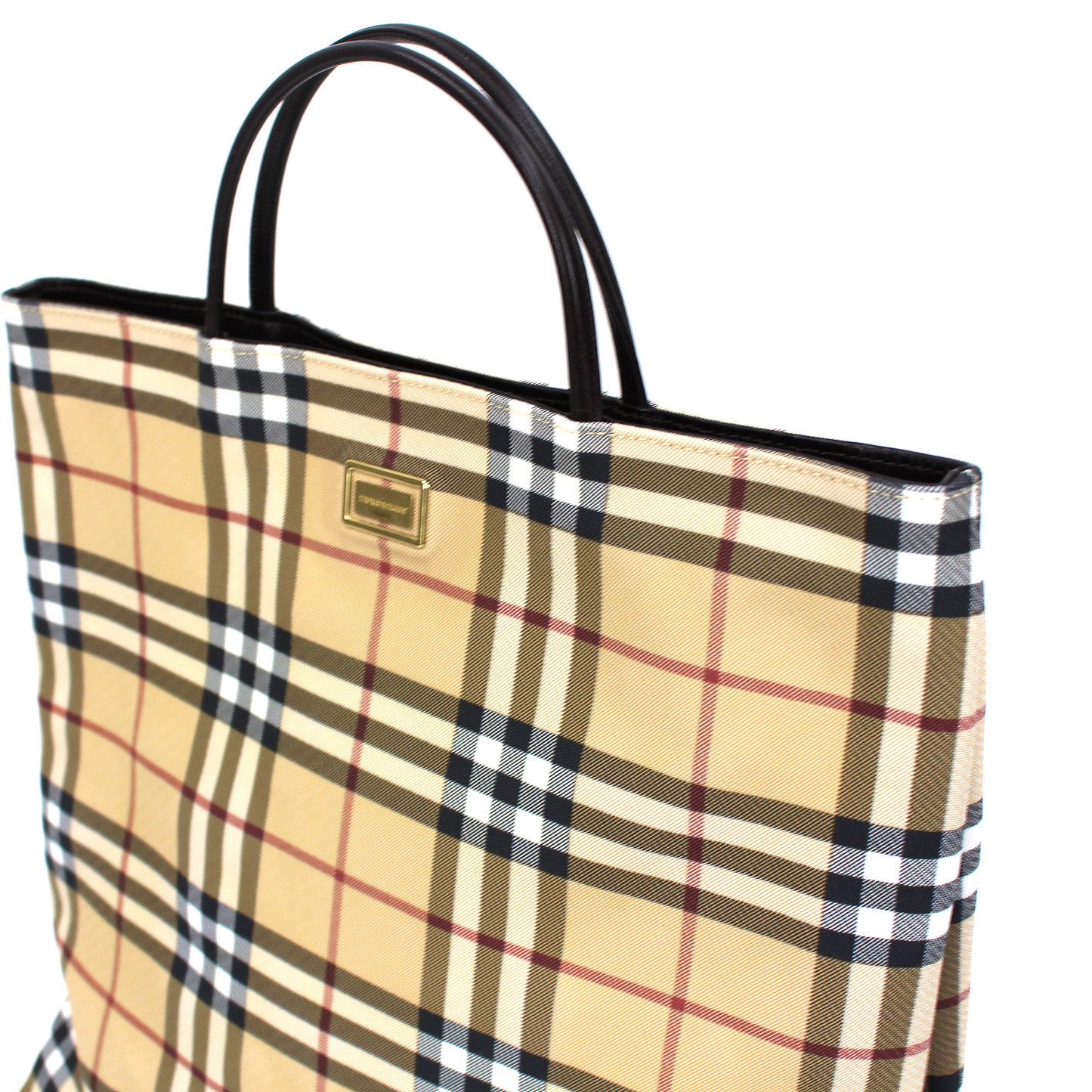 Burberry Haymarket Tote Handbag