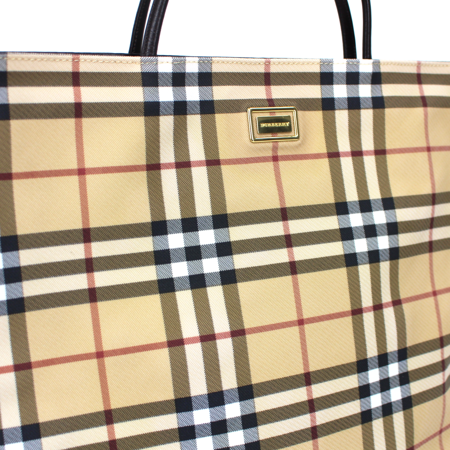 Burberry Haymarket Tote Handbag