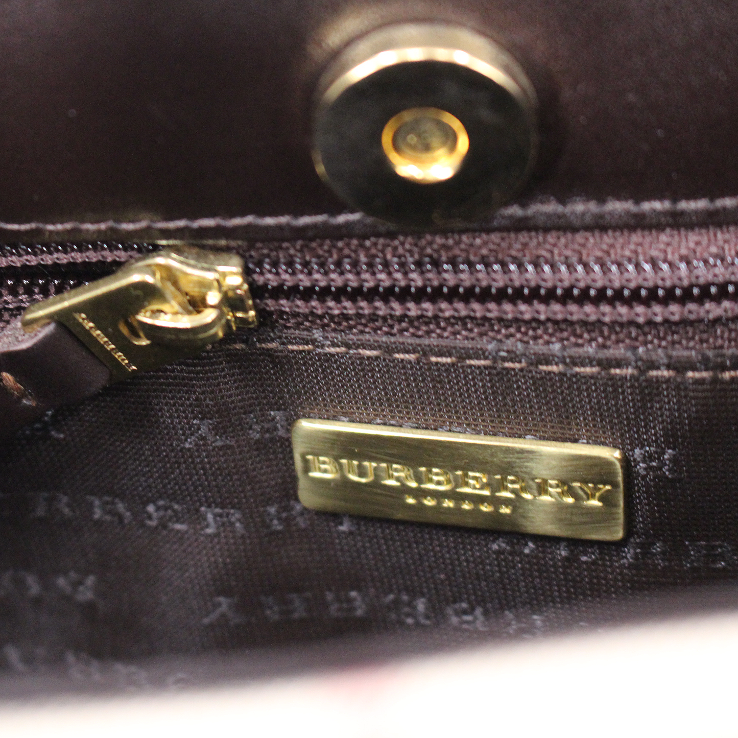 Burberry Haymarket Tote Handbag