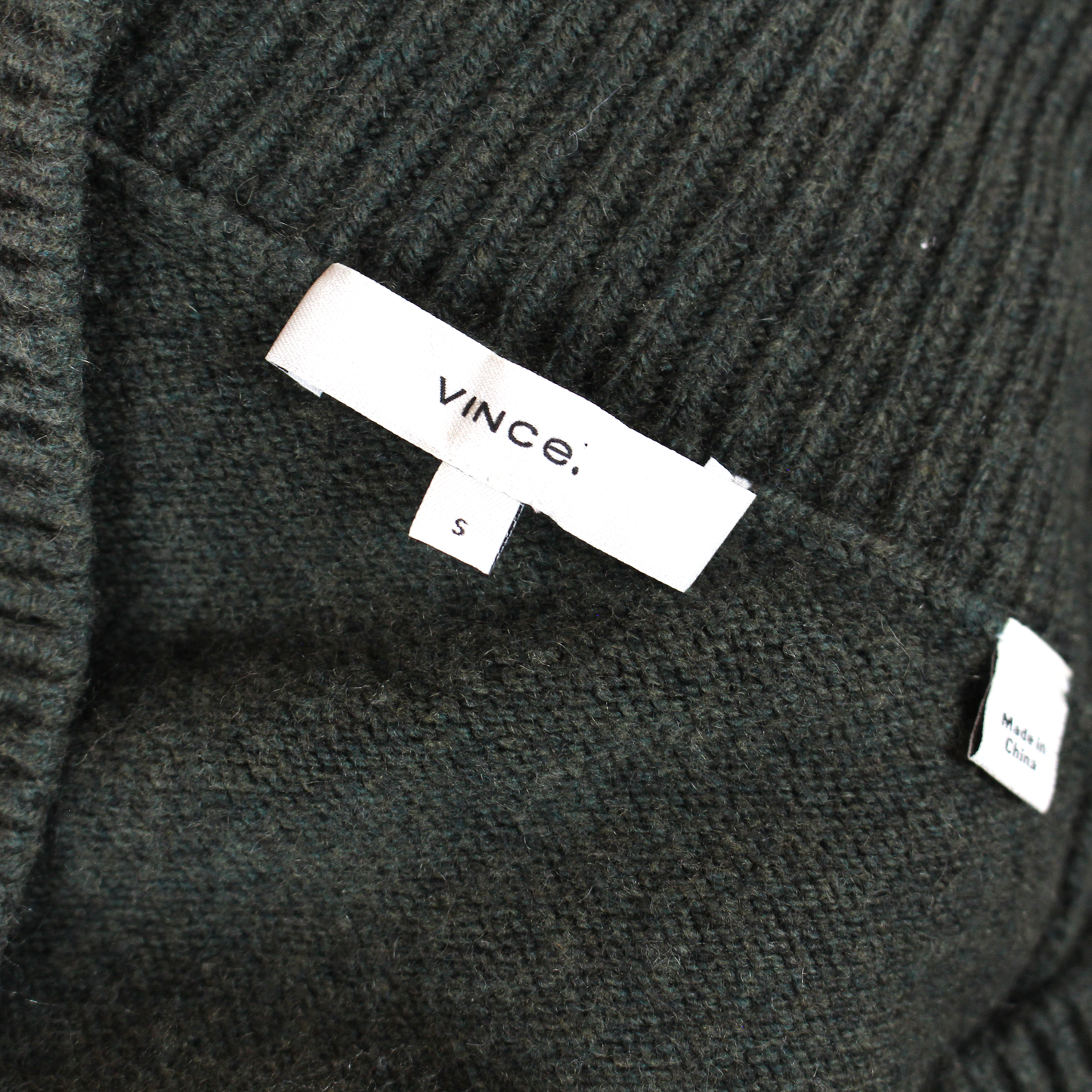 Vince Ribbed Shawl Collar Sweater