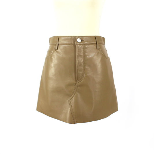 Frame High N Tight Leather Skirt