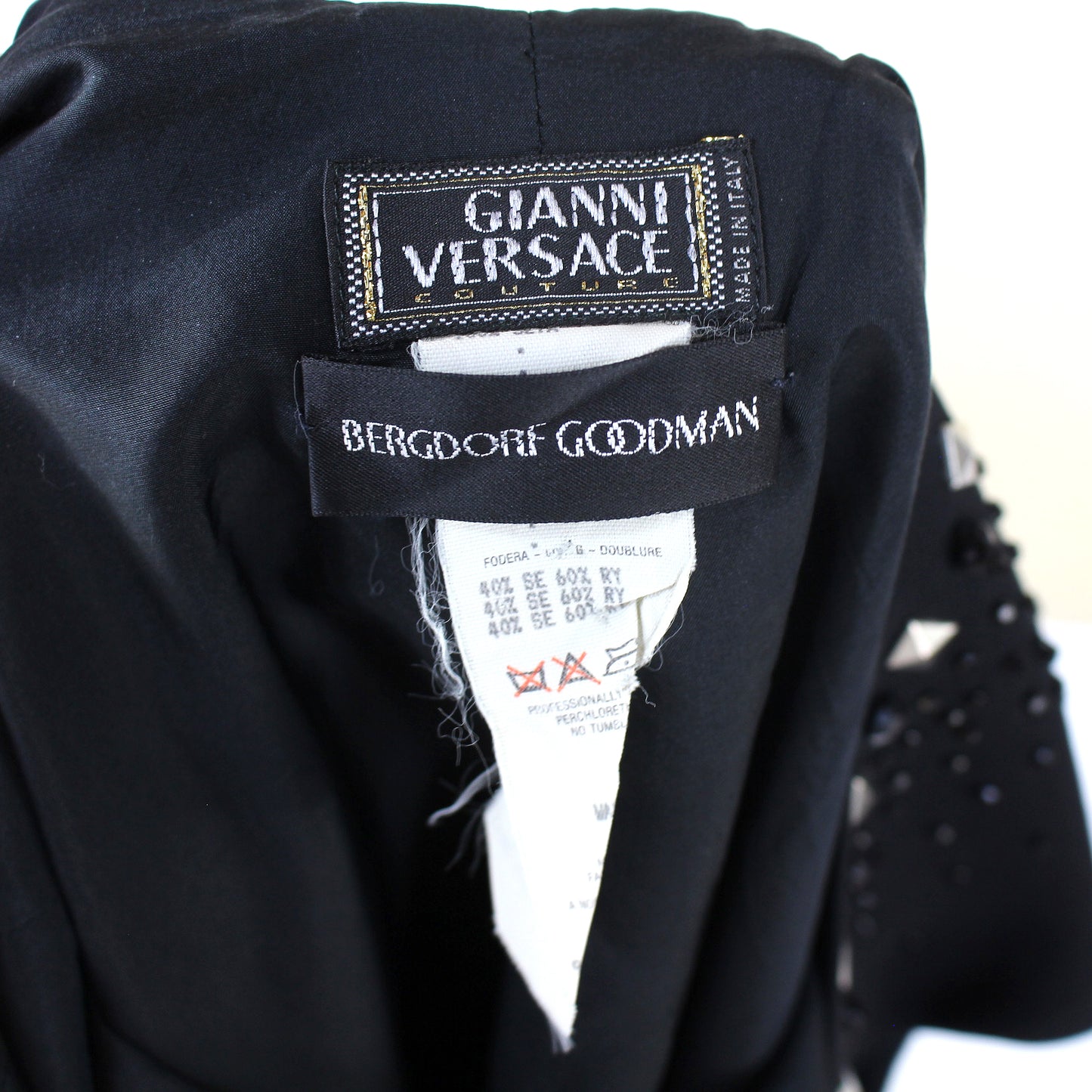 Gianni Versace 1998 Studded Silk Dress