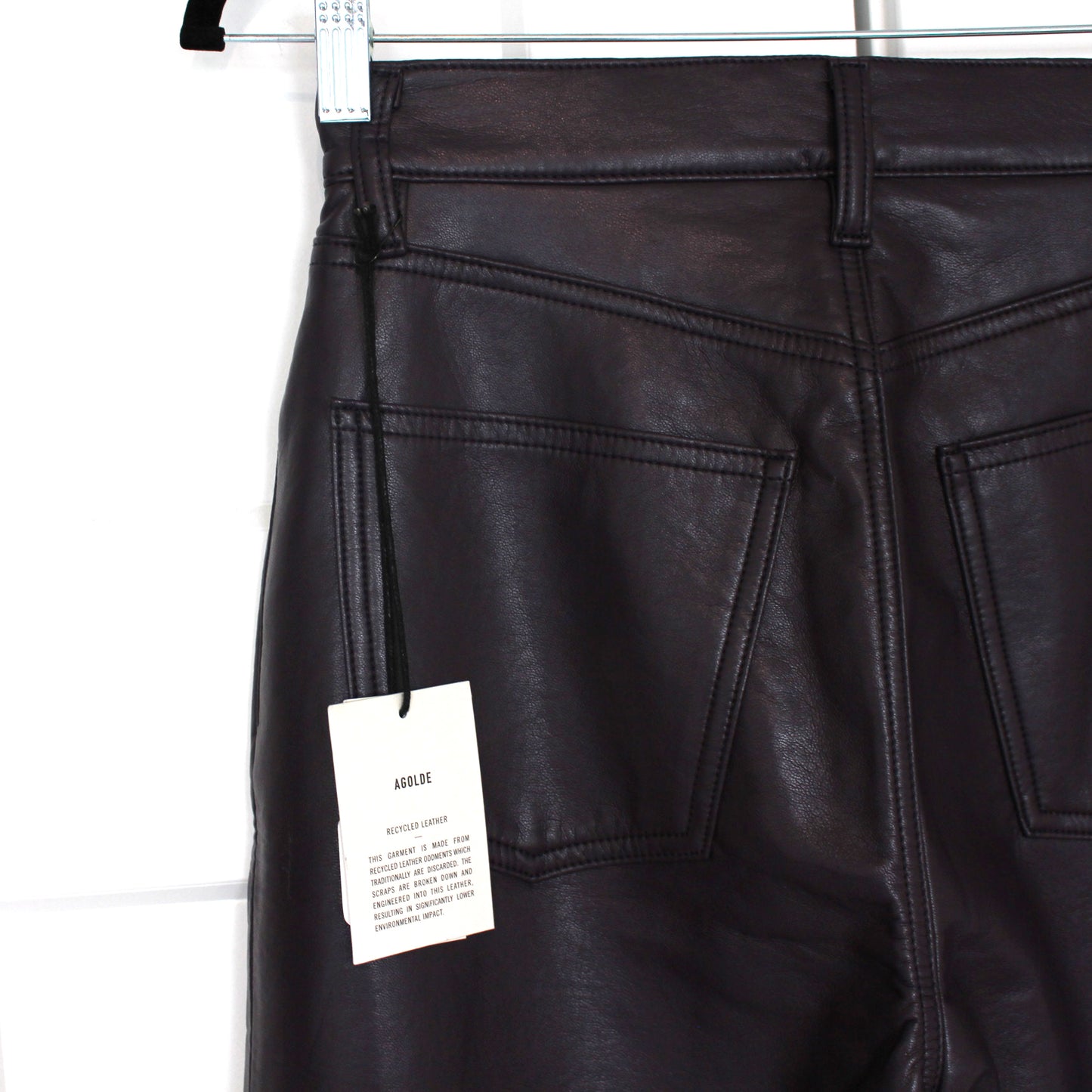 Agolde Leather Pinch Waist Pants