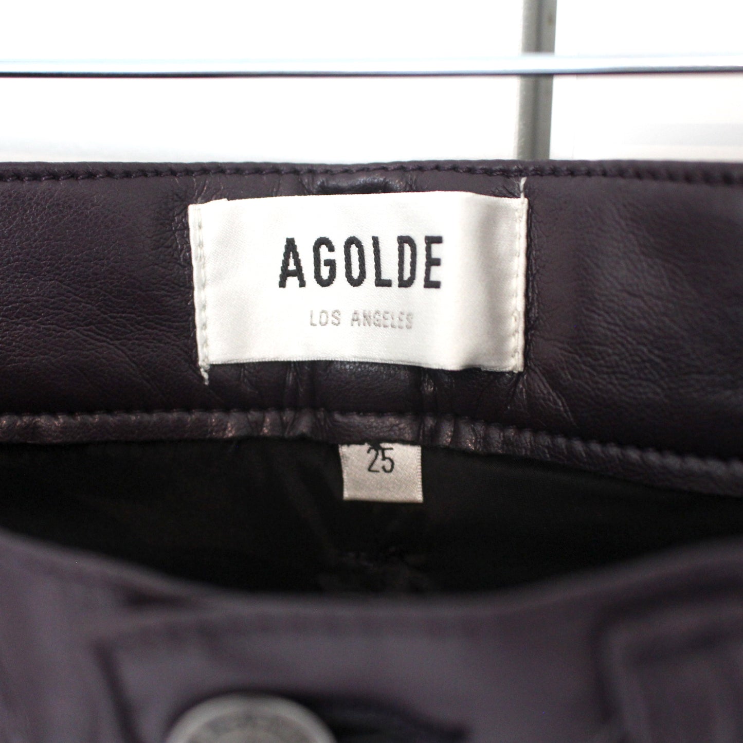 Agolde Leather Pinch Waist Pants