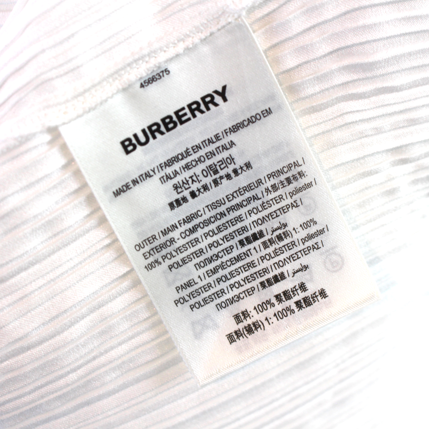 Burberry Handkerchief Hem Plisse Dress