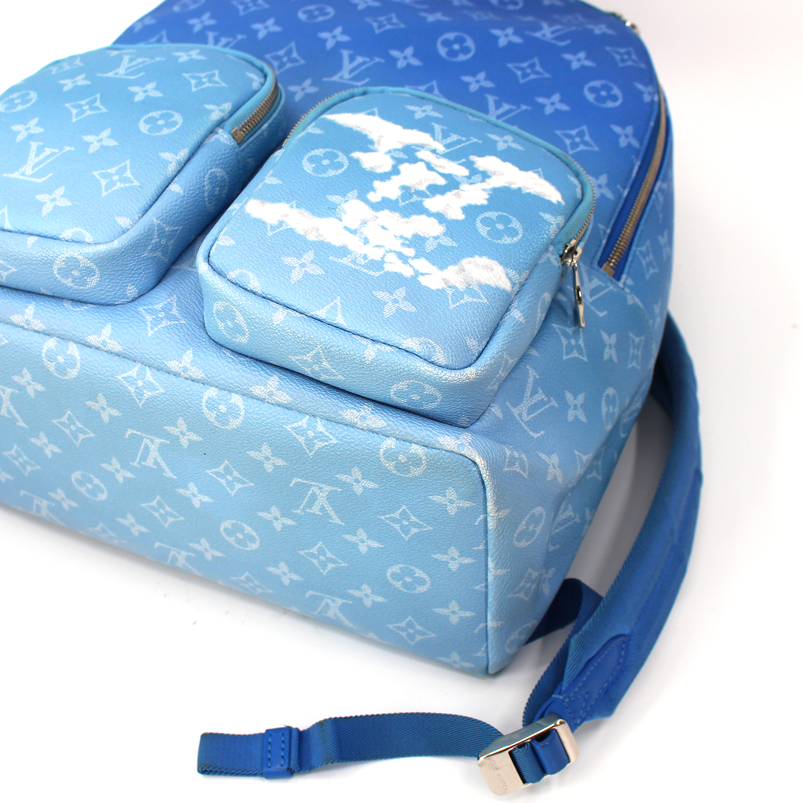 Louis Vuitton Blue Tonal White Monogram Cloud Backpack The Closet New York