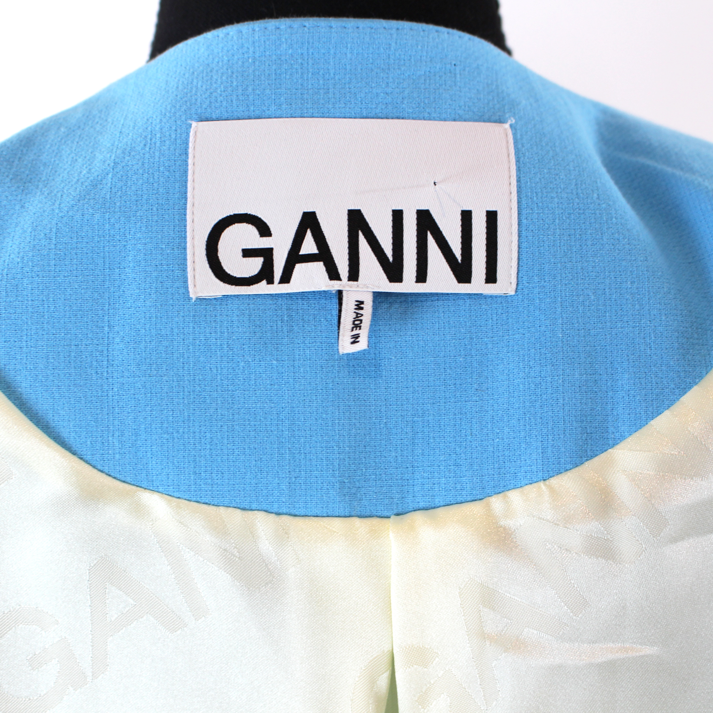 Ganni Cotton Suiting Boxy Blazer