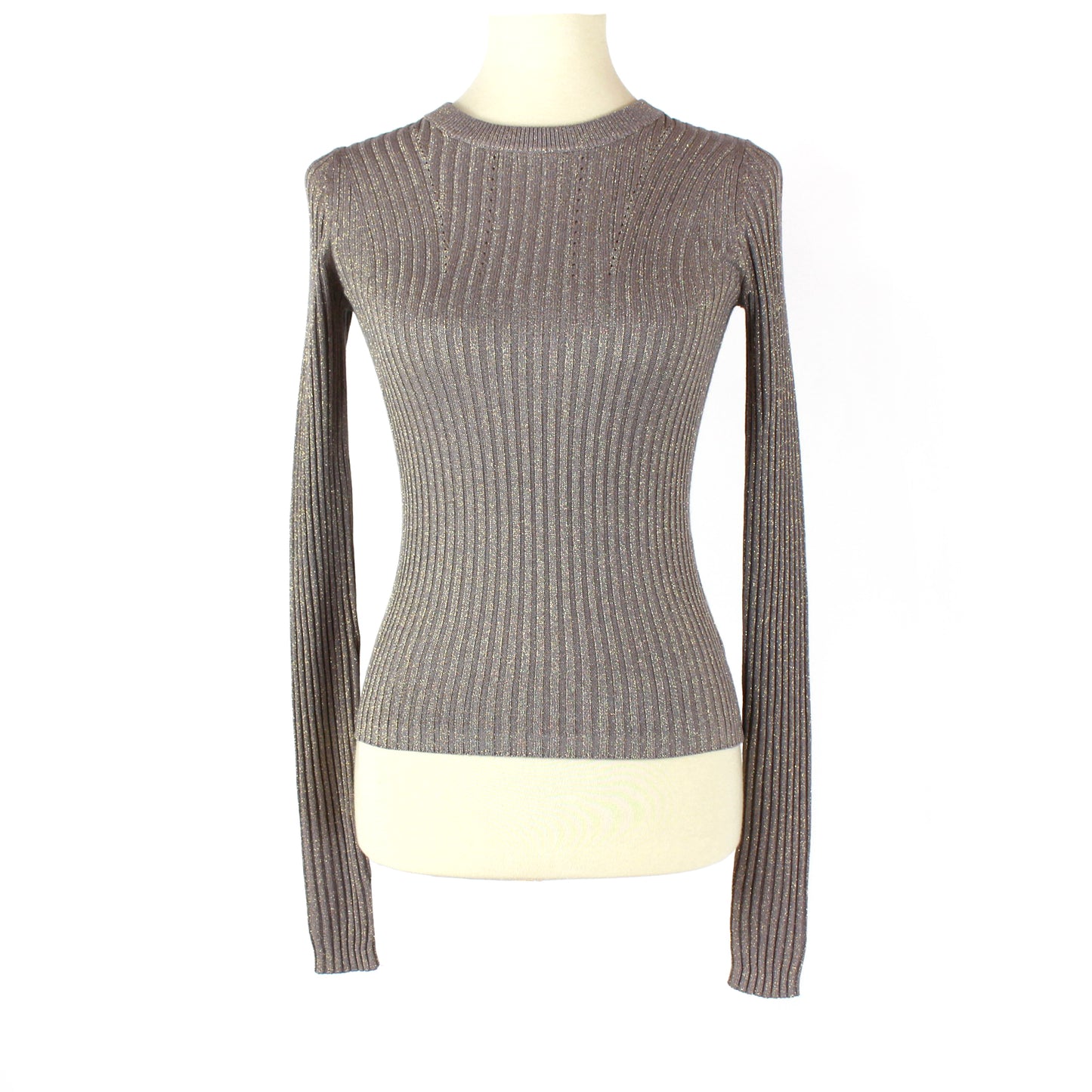 White + Warren Shine Ribbed Sweater