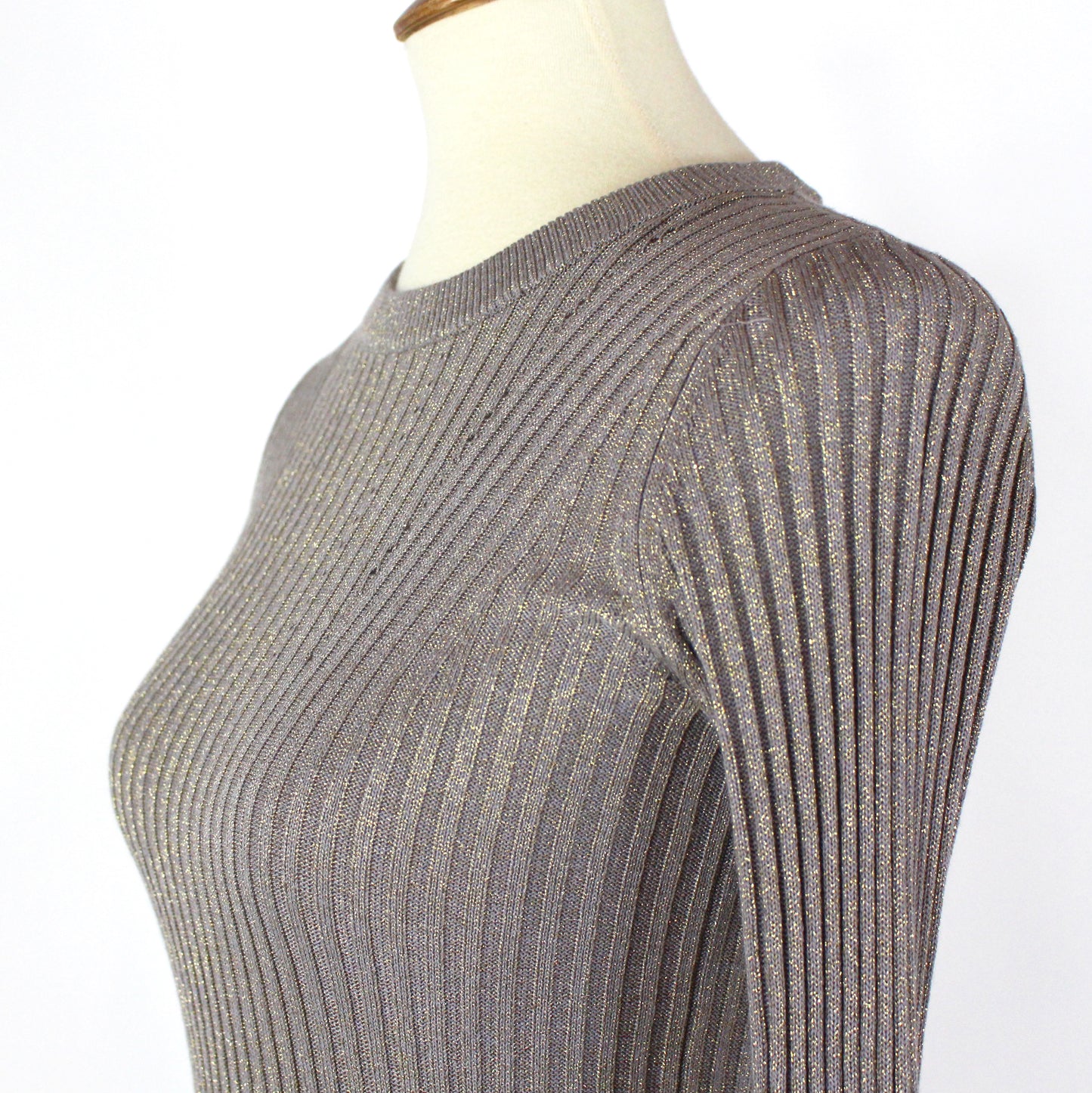 White + Warren Shine Ribbed Sweater