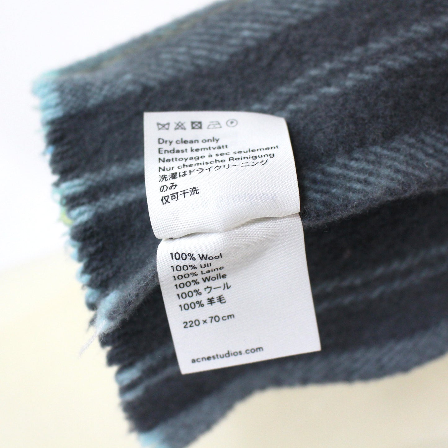 Acne Studios Wool Plaid Scarf