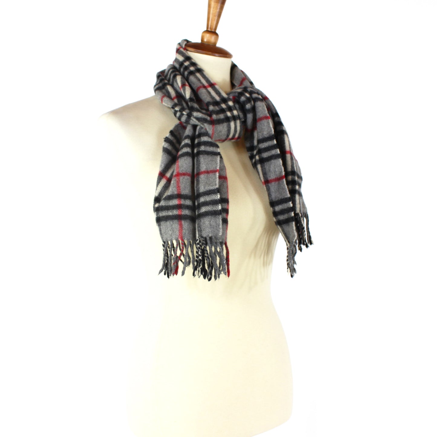 Burberry Cashmere Fringe Scarf