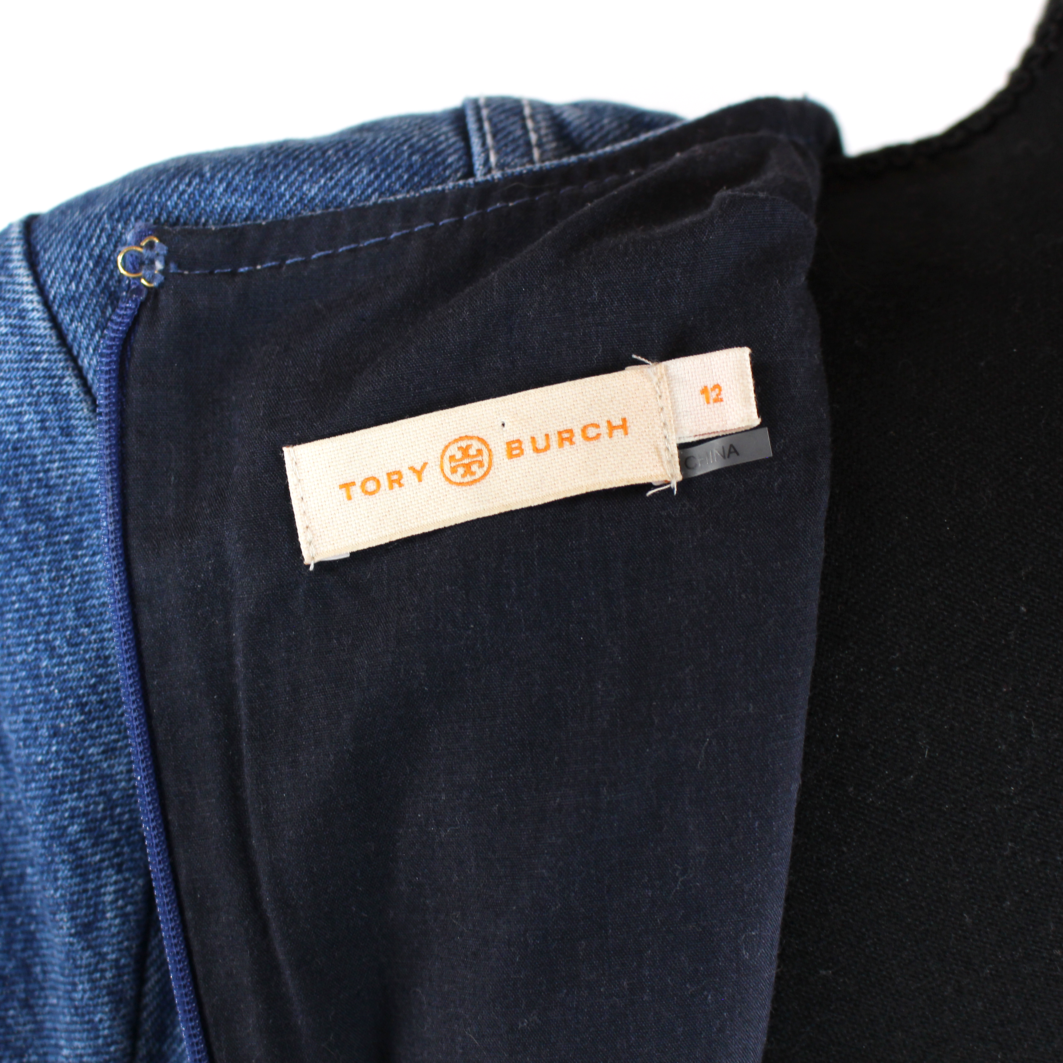 Tory Burch Nadia Triple Washed Blue Denim Belted Mini Dress The Closet New York Tory Burch Nadia Triple Washed Blue Denim Belted Mini Dress The Closet New York