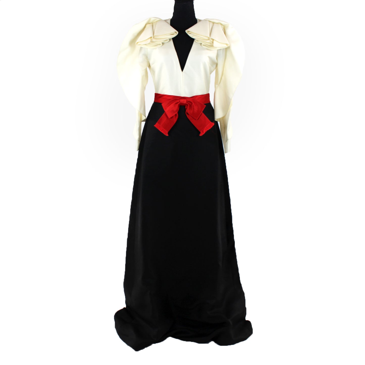 Gucci Pleated Bow Maxi Gown