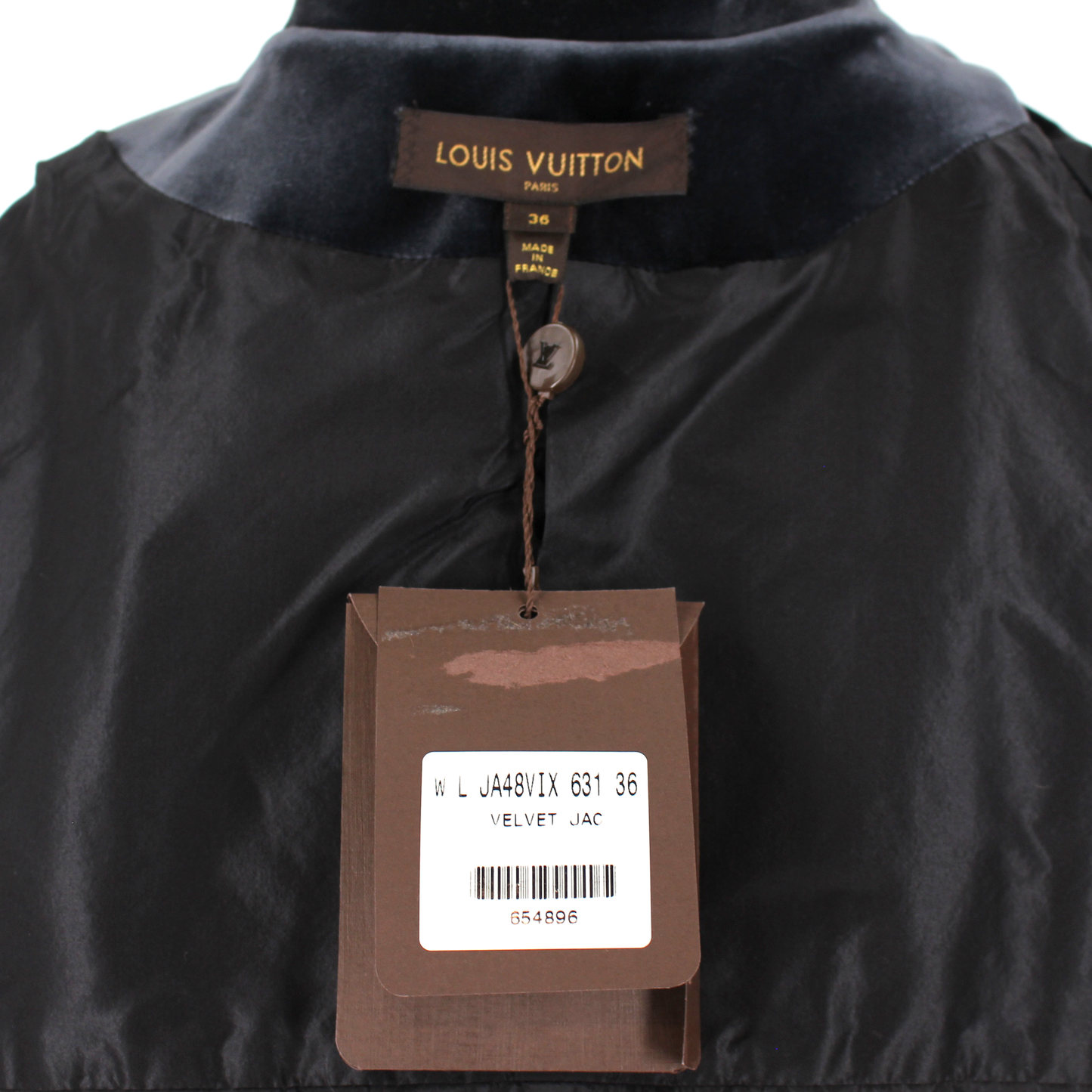 Louis Vuitton Tailored Navy Blue Velvet Silver Zip-Up Jacket – The