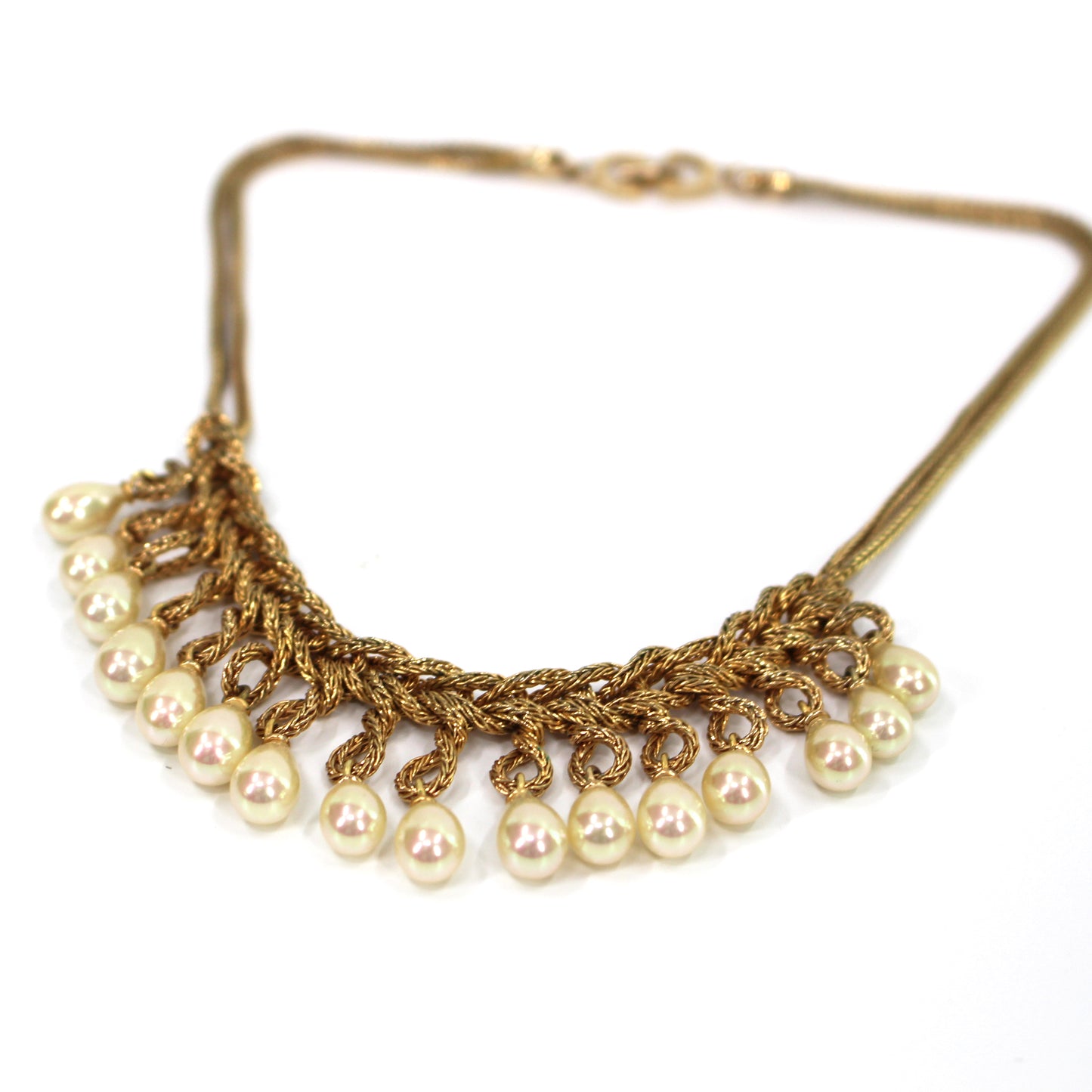 Dior Vintage Twisted Pearl Necklace