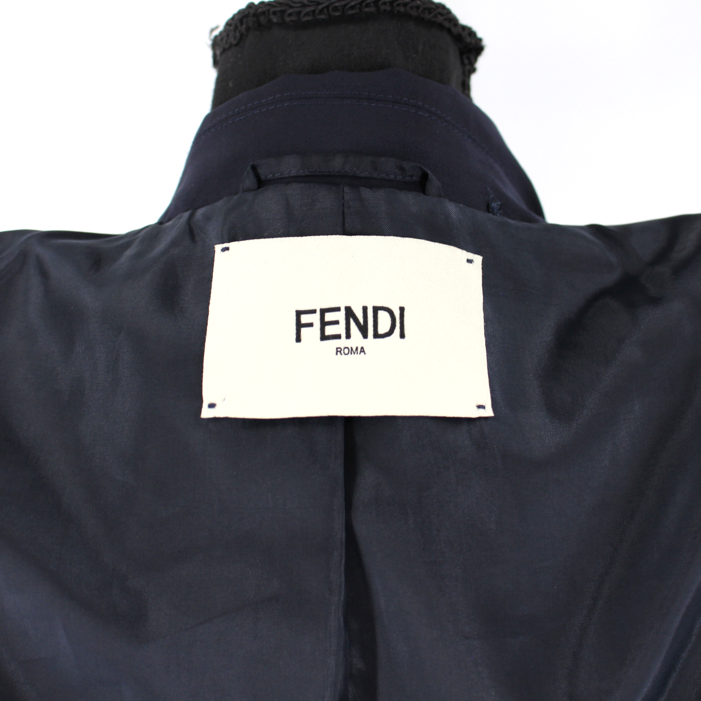 Fendi Wool Logo Cuff Blazer