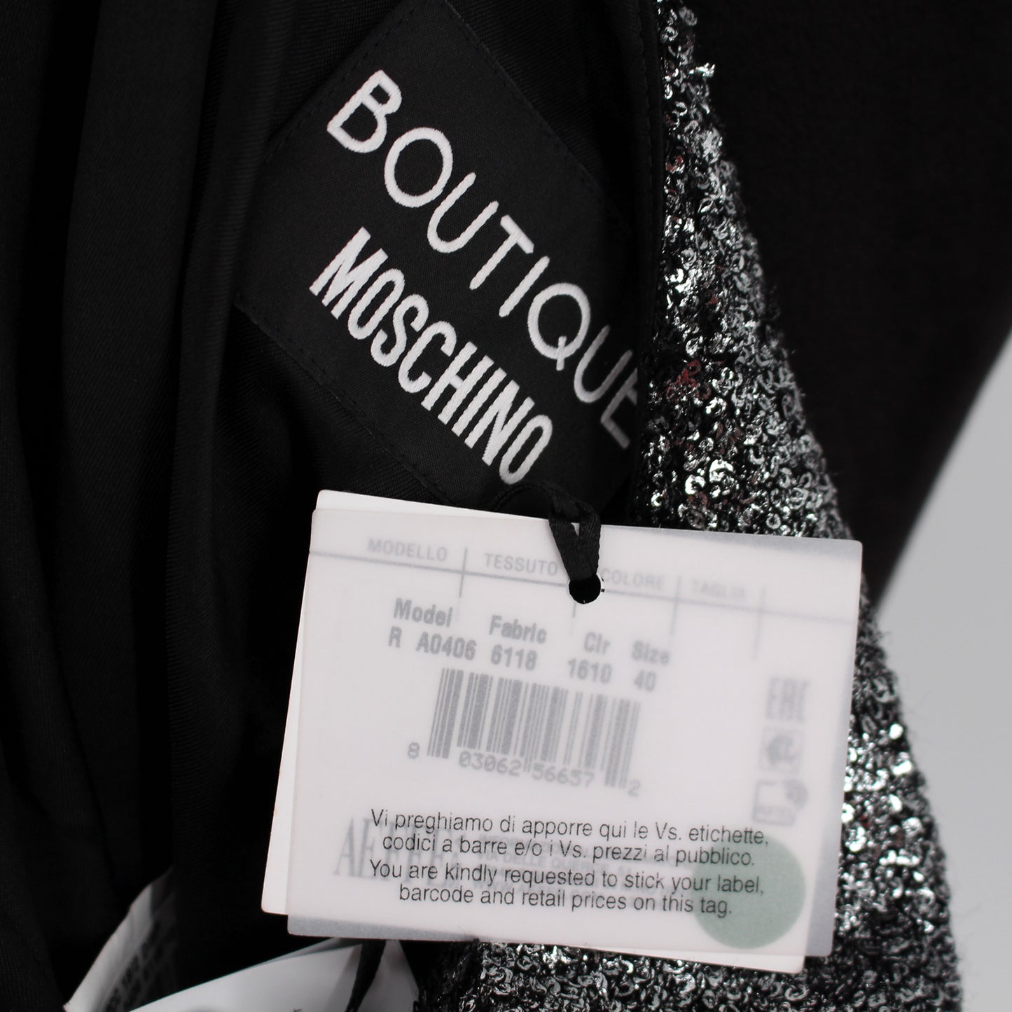 Moschino Boutique Metallic Boucle Dress