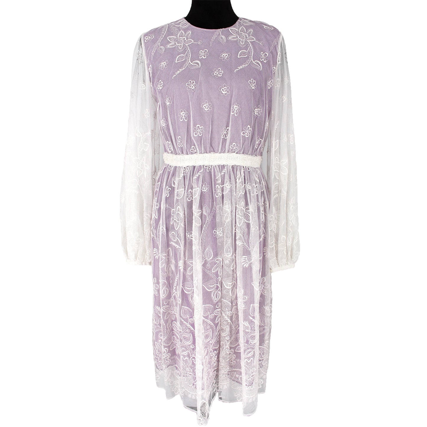 Burberry Lace Long Sleeve Dress