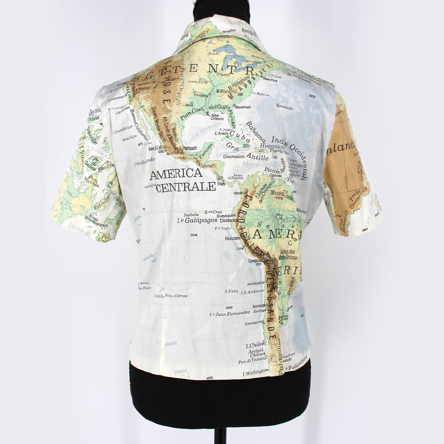 Roberto Cavalli Map Zip-Up Shirt