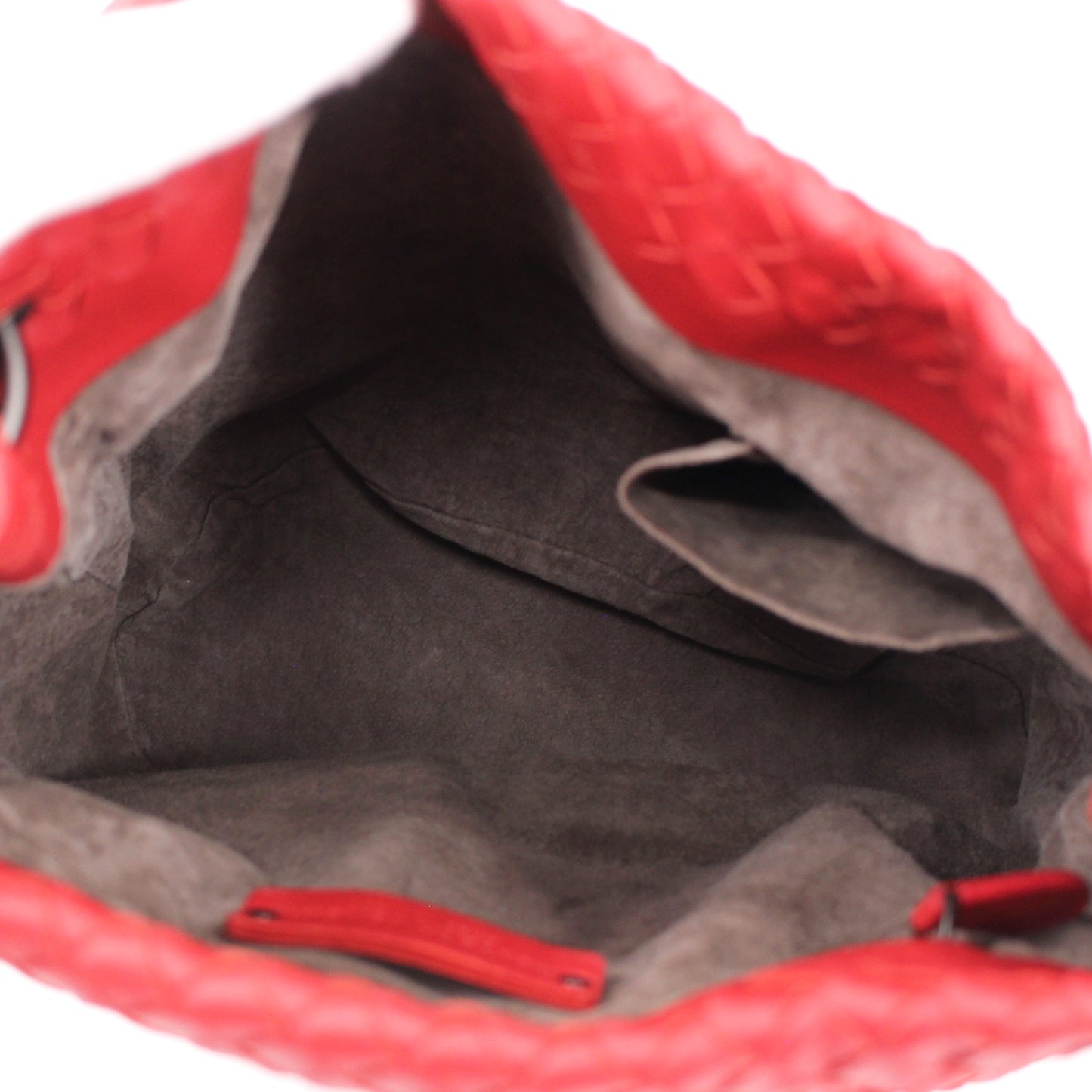 Bottega Veneta Intrecciato Red Woven Leather Bucket Tote Handbag – The  Closet New York