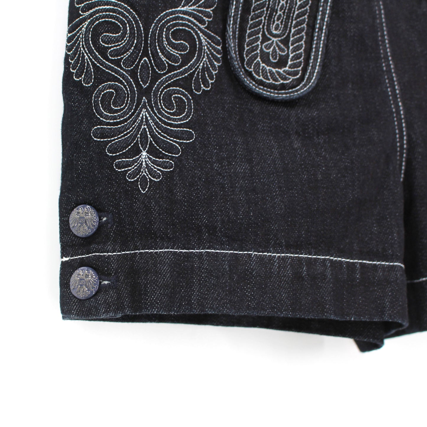 CHANEL Embroidered Denim Shorts