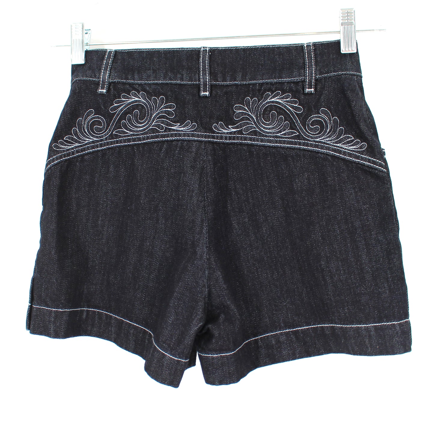 CHANEL Embroidered Denim Shorts