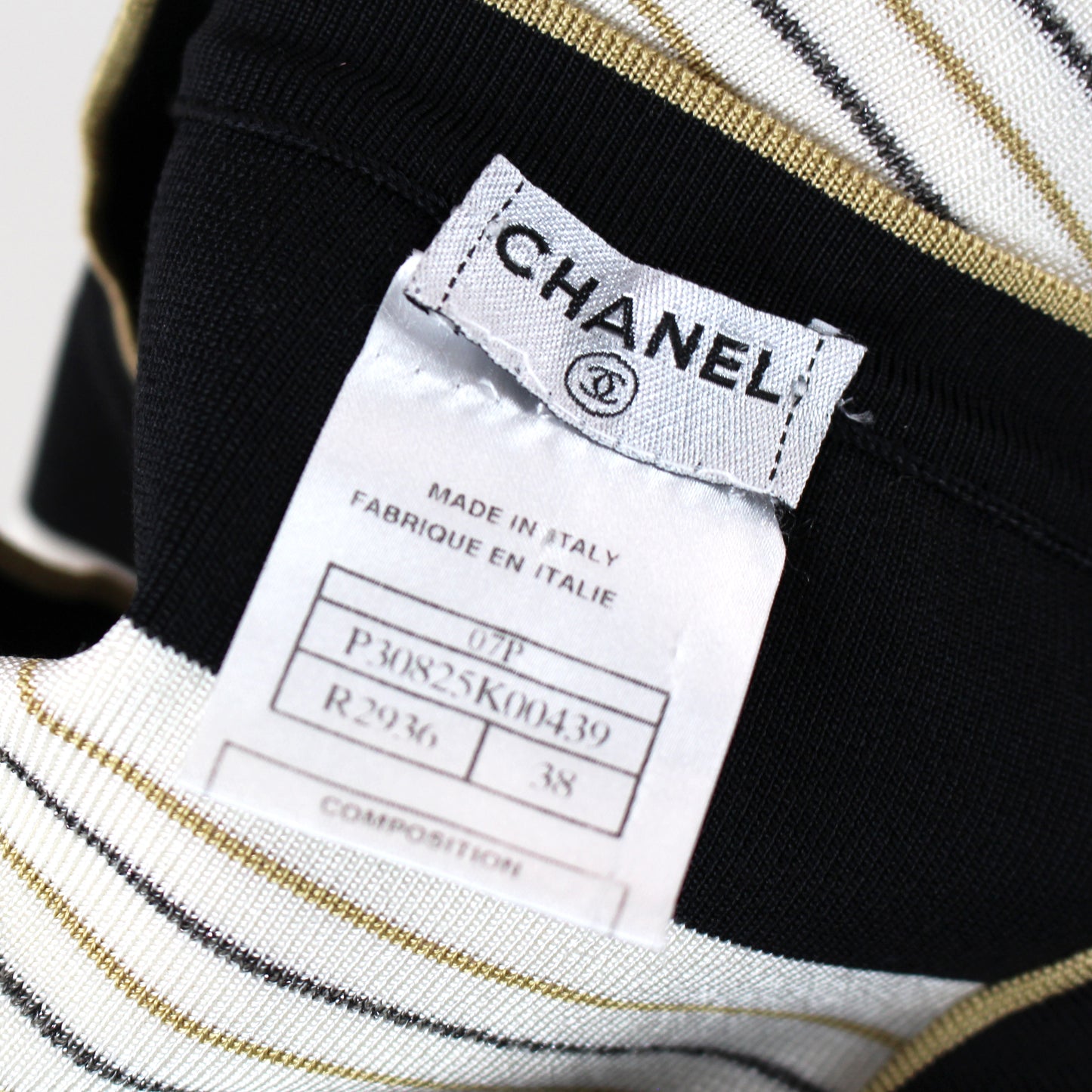 Chanel Metallic Striped Knit Tunic