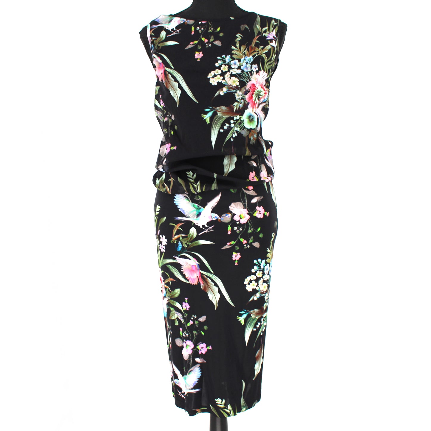 FUZZI Floral Blouson Dress