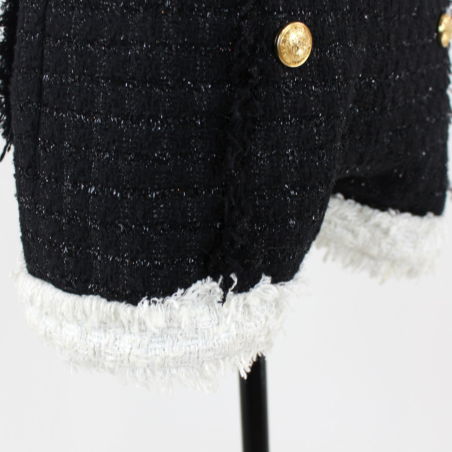 Balmain Tweed Gold Button Sailor Shorts