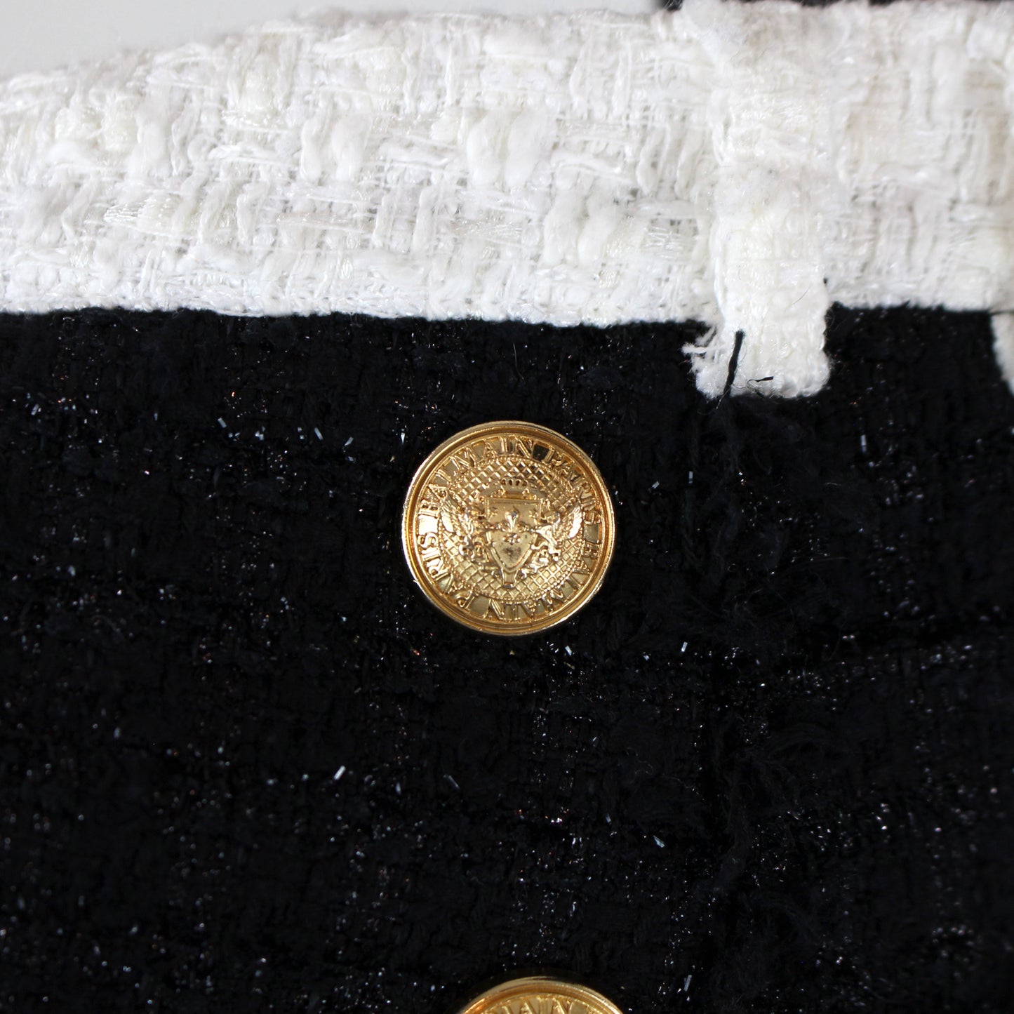 Balmain Tweed Gold Button Sailor Shorts