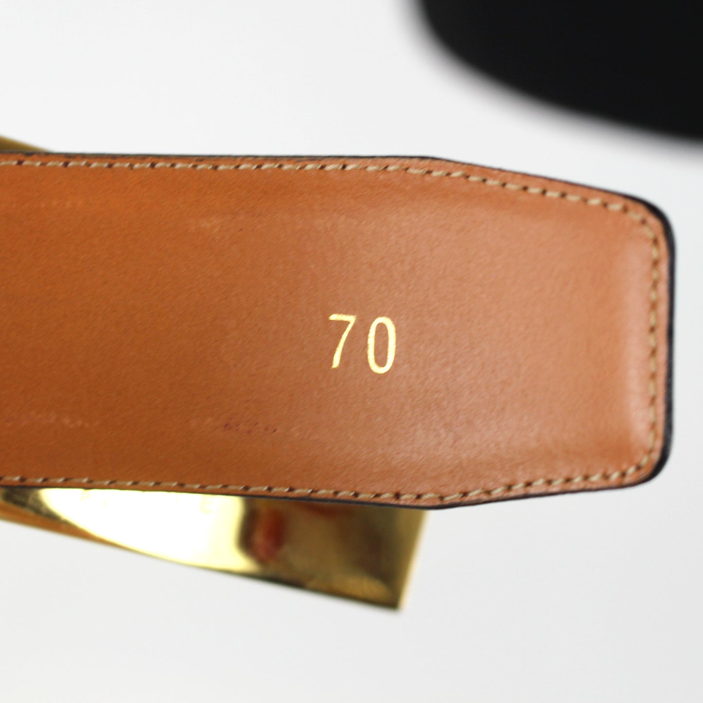 Celine Patent Leather Gold Carriage Belt