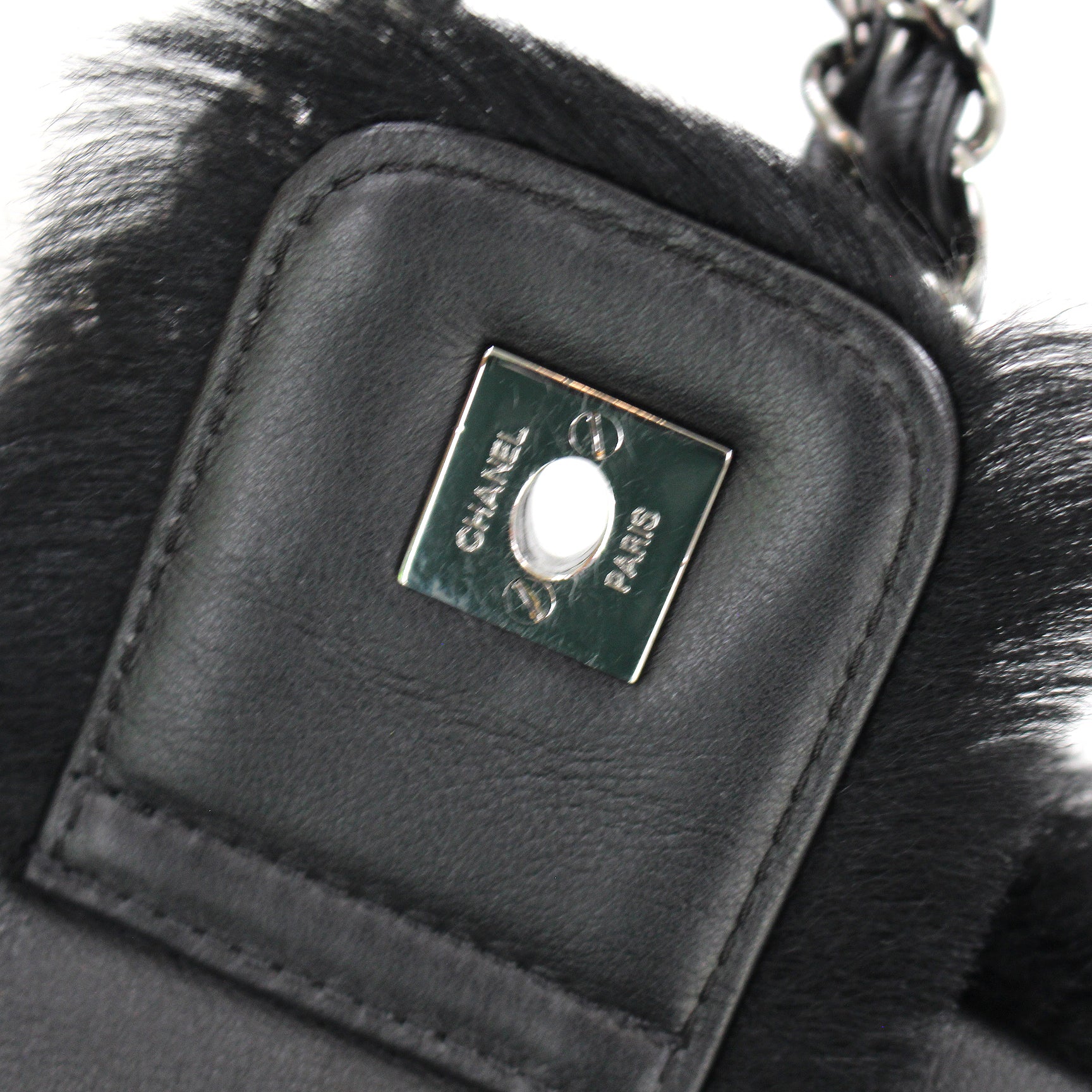 Chanel Faux Fur Flap Bag