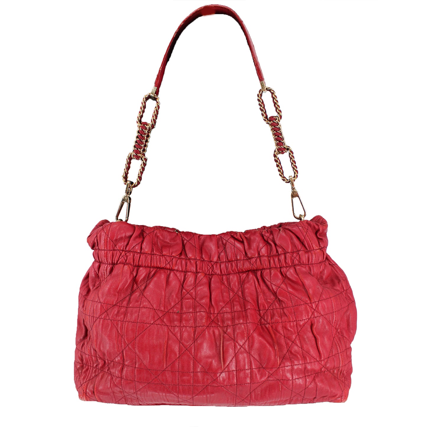 Dior Red Cannage Gaufre Tote