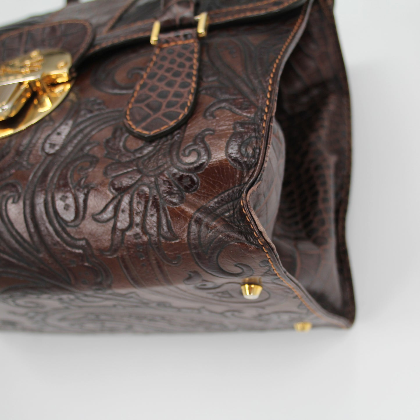 ETRO Paisley Crocodile Handbag