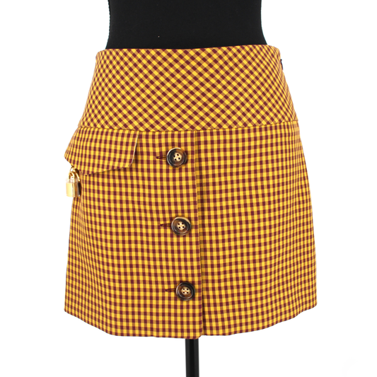 Marc Jacobs Gold Lock Skirt
