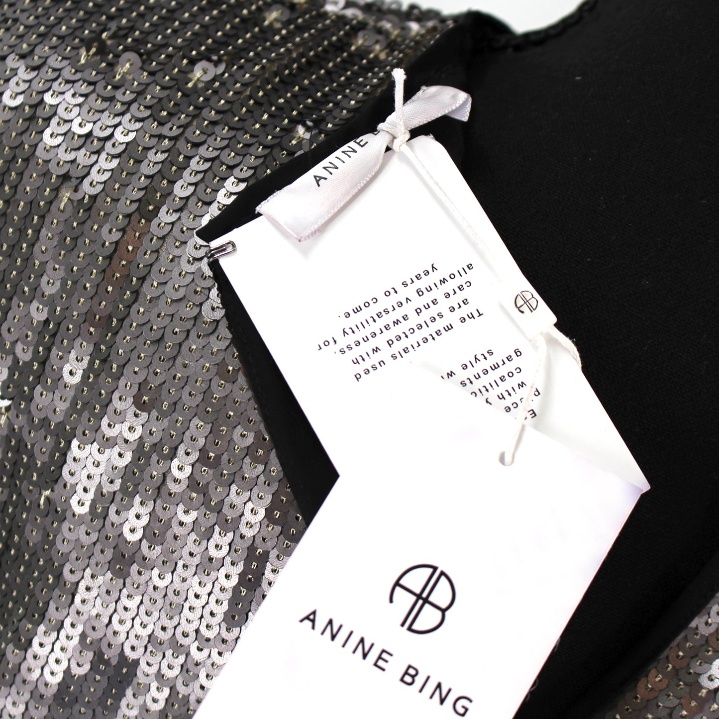 Anine Bing Angie Sequin Long Sleeve Dress