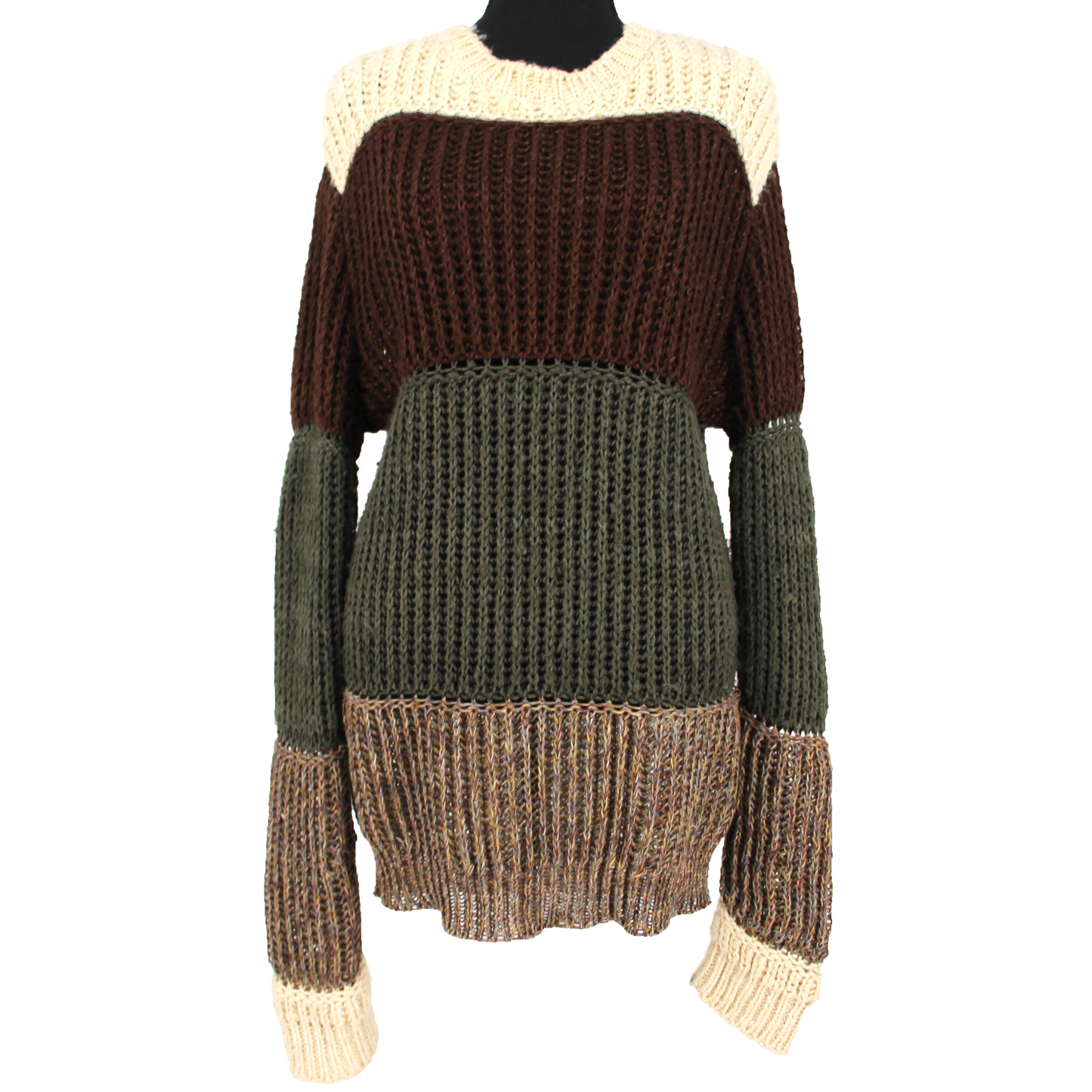 Valentino Striped Crochet Sweater